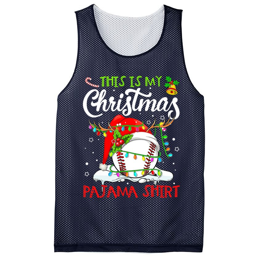 This Is My Christmas Baseball Pajama For Boys Mesh Reversible Basketball Jersey Tank