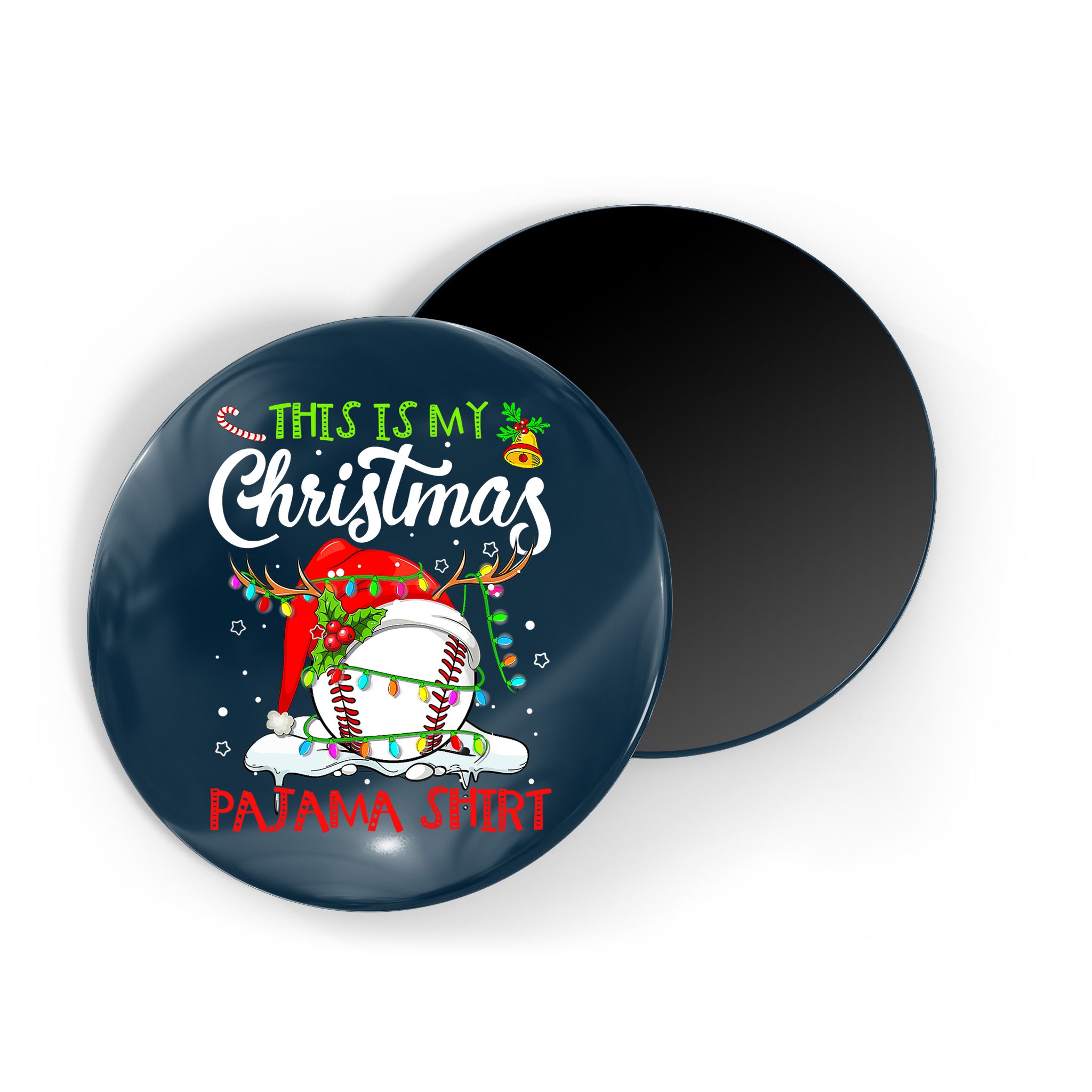 This Is My Christmas Baseball Pajama For Boys Magnet