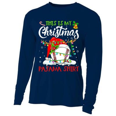 This Is My Christmas Baseball Pajama For Boys Cooling Performance Long Sleeve Crew