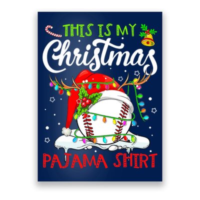 This Is My Christmas Baseball Pajama For Boys Poster