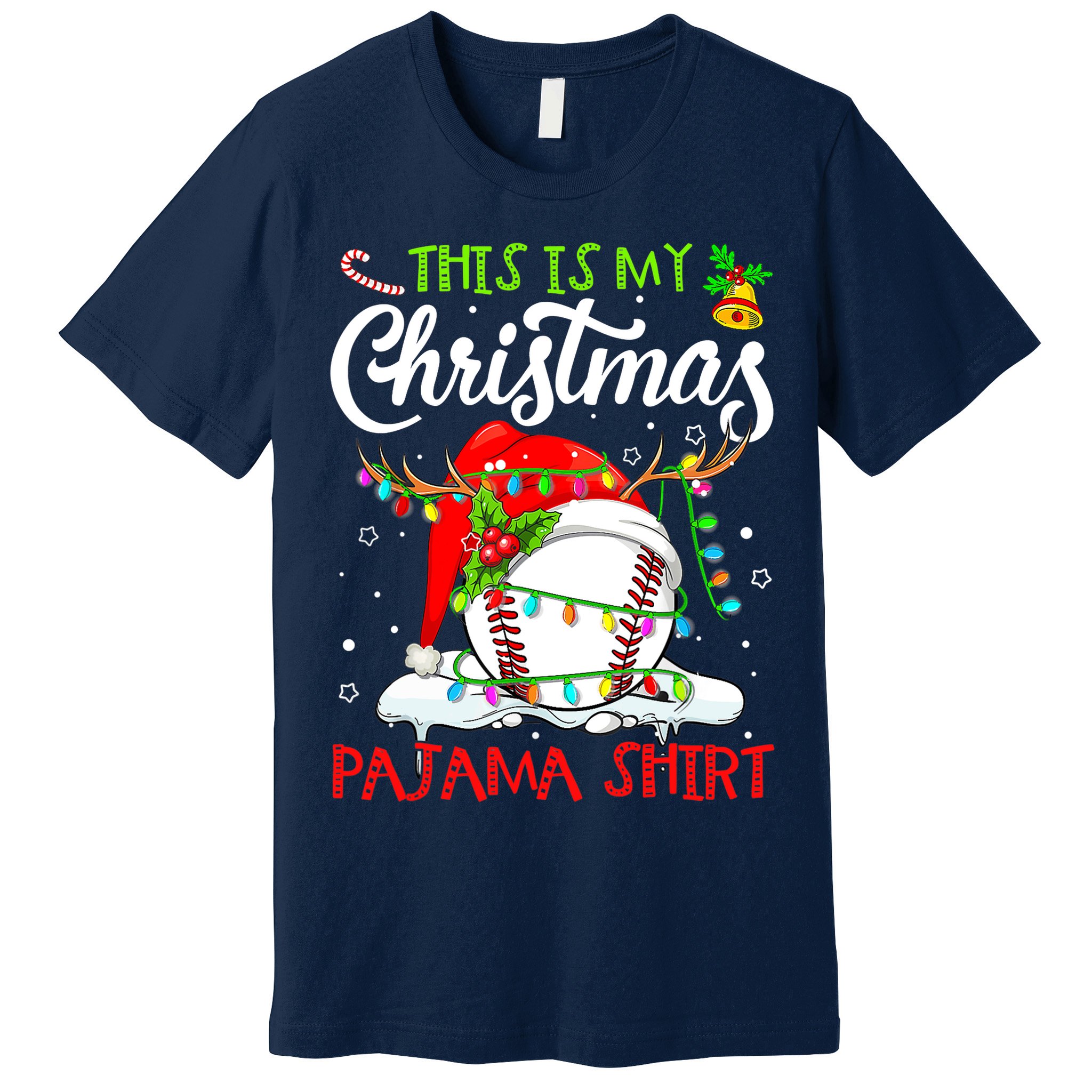 This Is My Christmas Baseball Pajama For Boys Premium T-Shirt