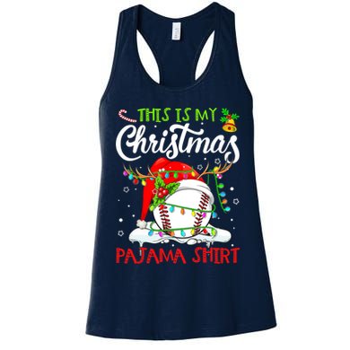This Is My Christmas Baseball Pajama For Boys Womens Tank Top