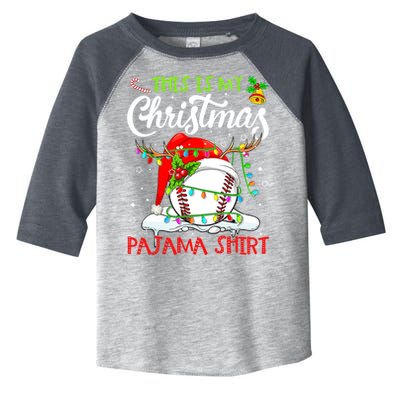 This Is My Christmas Baseball Pajama For Boys Toddler Fine Jersey T-Shirt