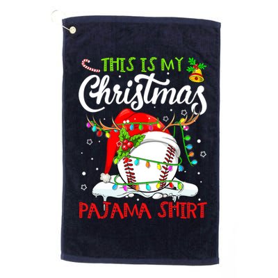 This Is My Christmas Baseball Pajama For Boys Golf Towel