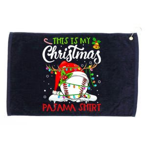 This Is My Christmas Baseball Pajama For Boys Grommeted Golf Towel