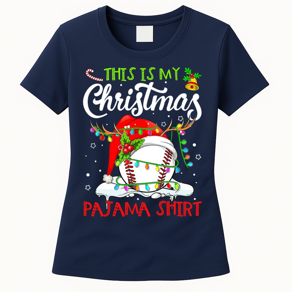 This Is My Christmas Baseball Pajama For Boys Womens T-Shirt