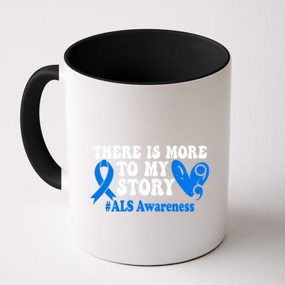 There Is More To My Story Blue Ribbon Als Awareness Month Gift Mug
