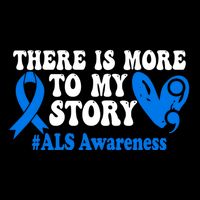 There Is More To My Story Blue Ribbon Als Awareness Month Gift Drawstring Bag