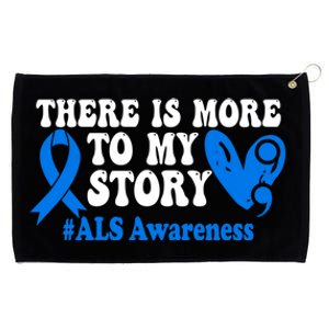 There Is More To My Story Blue Ribbon Als Awareness Month Gift Grommeted Golf Towel