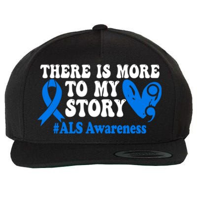 There Is More To My Story Blue Ribbon Als Awareness Month Gift Wool Snapback Cap