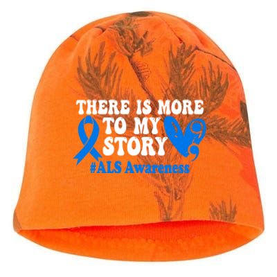 There Is More To My Story Blue Ribbon Als Awareness Month Gift Kati - Camo Knit Beanie