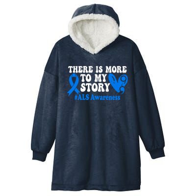 There Is More To My Story Blue Ribbon Als Awareness Month Gift Hooded Wearable Blanket