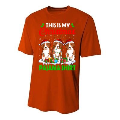 This Is My Christmas Pajama Beagle Dog Lights Xmas Meaningful Gift Performance Sprint T-Shirt