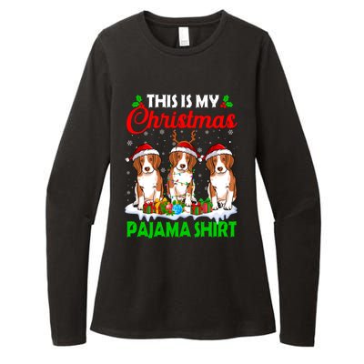 This Is My Christmas Pajama Beagle Dog Lights Xmas Meaningful Gift Womens CVC Long Sleeve Shirt