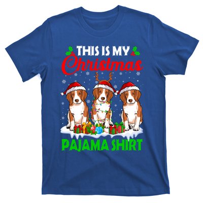 This Is My Christmas Pajama Beagle Dog Lights Xmas Meaningful Gift T-Shirt