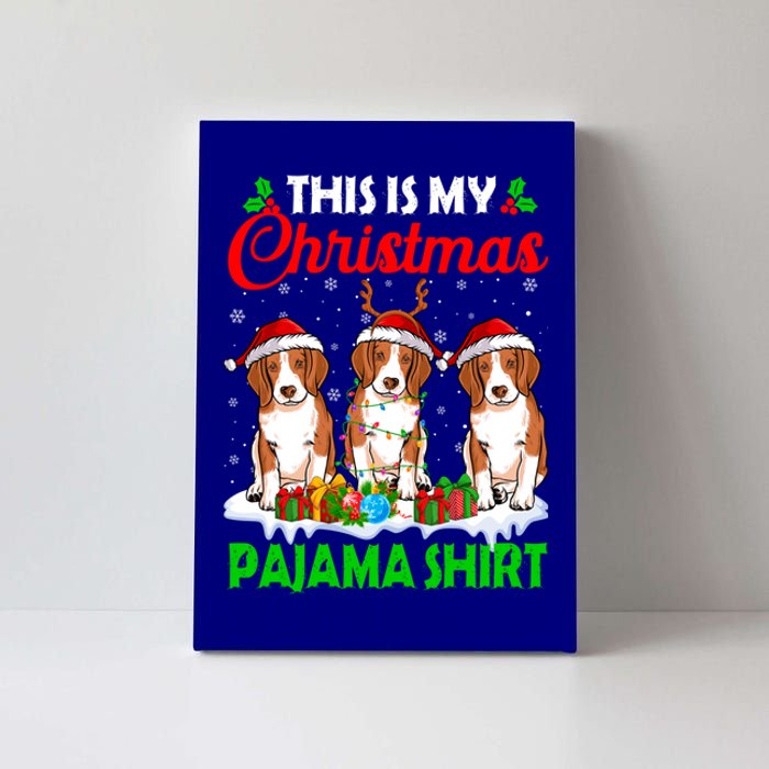 This Is My Christmas Pajama Beagle Dog Lights Xmas Meaningful Gift Canvas