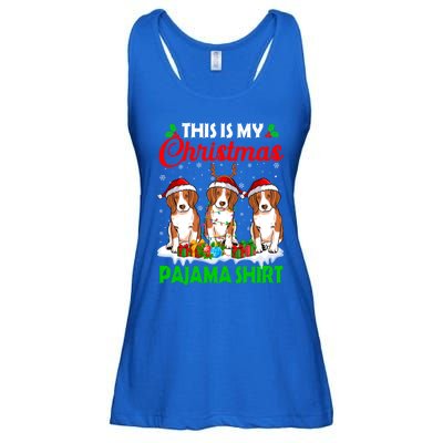 This Is My Christmas Pajama Beagle Dog Lights Xmas Meaningful Gift Ladies Essential Flowy Tank