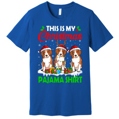 This Is My Christmas Pajama Beagle Dog Lights Xmas Meaningful Gift Premium T-Shirt