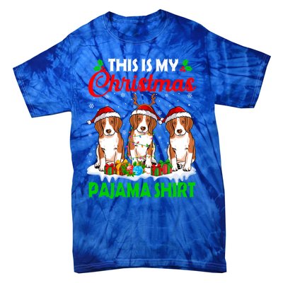 This Is My Christmas Pajama Beagle Dog Lights Xmas Meaningful Gift Tie-Dye T-Shirt