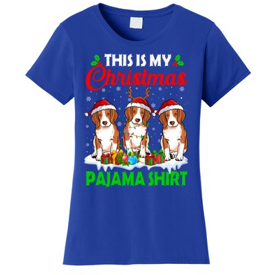 This Is My Christmas Pajama Beagle Dog Lights Xmas Meaningful Gift Women's T-Shirt