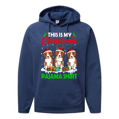 This Is My Christmas Pajama Beagle Dog Lights Xmas Meaningful Gift Performance Fleece Hoodie