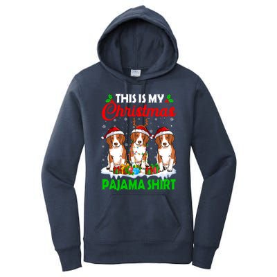 This Is My Christmas Pajama Beagle Dog Lights Xmas Meaningful Gift Women's Pullover Hoodie