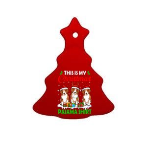 This Is My Christmas Pajama Beagle Dog Lights Xmas Meaningful Gift Ceramic Tree Ornament