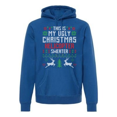 This Is My Ugly Christmas Helicopter Sweater Pilot Funny Gift Premium Hoodie