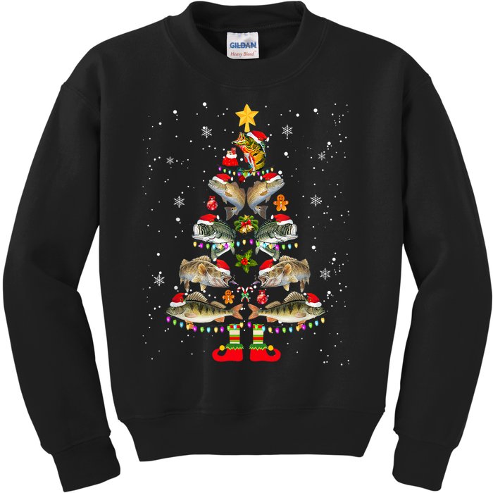 This Is My Christmas Merry Fishmas Fishing Kids Sweatshirt