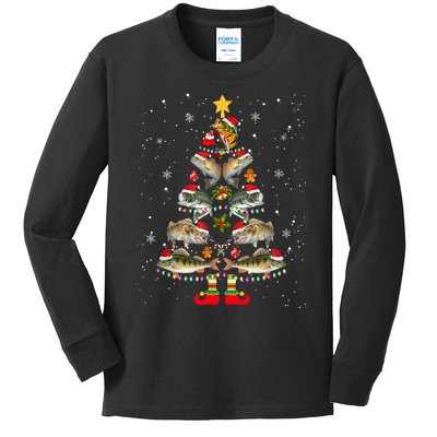 This Is My Christmas Merry Fishmas Fishing Kids Long Sleeve Shirt