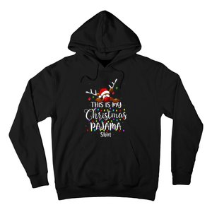 This Is My Christmas Pajama Xmas Lights Funny Holiday Hoodie