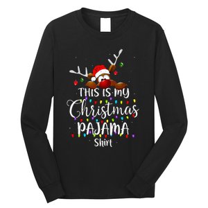 This Is My Christmas Pajama Xmas Lights Funny Holiday Long Sleeve Shirt