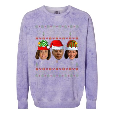 This Is My Ugliest Christmas Sweater Funny Joe Biden Kamala Colorblast Crewneck Sweatshirt