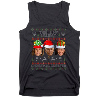 This Is My Ugliest Christmas Sweater Funny Joe Biden Kamala Tank Top