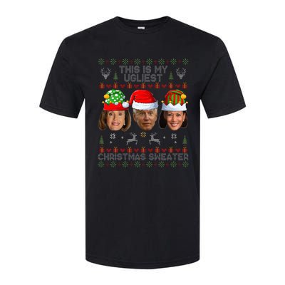 This Is My Ugliest Christmas Sweater Funny Joe Biden Kamala Softstyle CVC T-Shirt