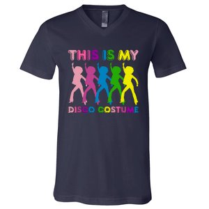 This Is My Disco Costume Family Party 1970s V-Neck T-Shirt