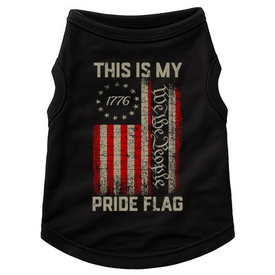 This Is My Pride Flag Usa American Patriotic 4th Of July Doggie Tank