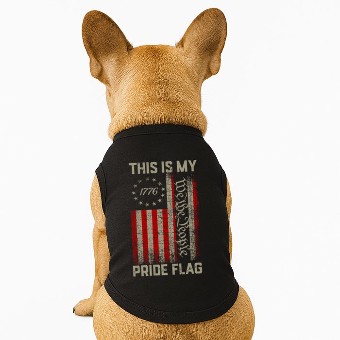 This Is My Pride Flag Usa American Patriotic 4th Of July Doggie Tank