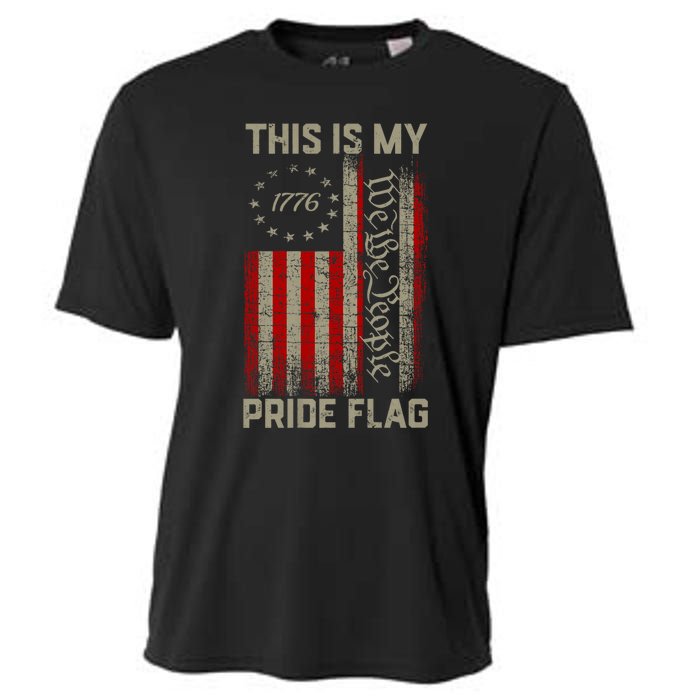 This Is My Pride Flag Usa American Patriotic 4th Of July Cooling Performance Crew T-Shirt