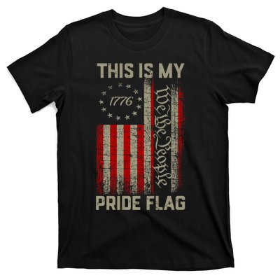 This Is My Pride Flag Usa American Patriotic 4th Of July T-Shirt