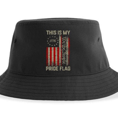 This Is My Pride Flag Usa American Patriotic 4th Of July Sustainable Bucket Hat