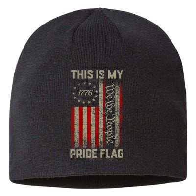 This Is My Pride Flag Usa American Patriotic 4th Of July Sustainable Beanie