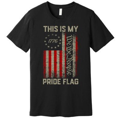 This Is My Pride Flag Usa American Patriotic 4th Of July Premium T-Shirt