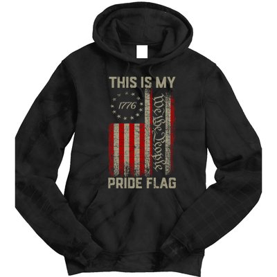 This Is My Pride Flag Usa American Patriotic 4th Of July Tie Dye Hoodie