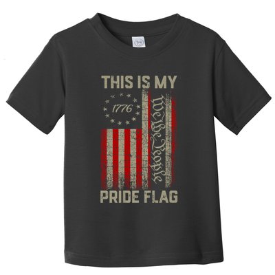 This Is My Pride Flag Usa American Patriotic 4th Of July Toddler T-Shirt