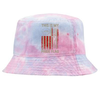 This Is My Pride Flag Usa American Patriotic 4th Of July Tie-Dyed Bucket Hat