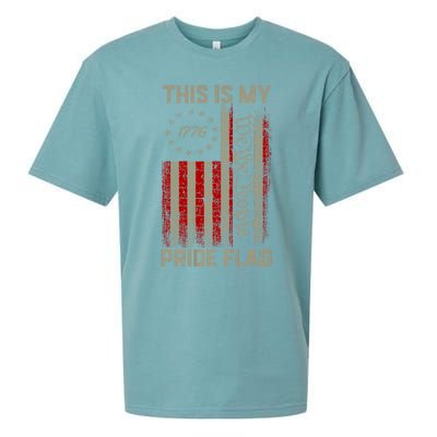 This Is My Pride Flag Usa American Patriotic 4th Of July Sueded Cloud Jersey T-Shirt