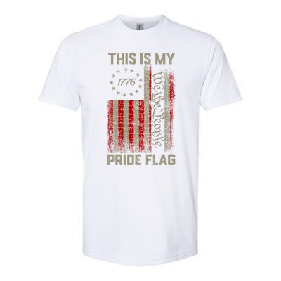 This Is My Pride Flag Usa American Patriotic 4th Of July Softstyle CVC T-Shirt