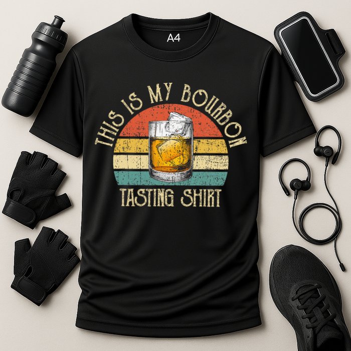 This Is My Bourbon Tasting Bourbon Lover Drinking Gift Cooling Performance Crew T-Shirt