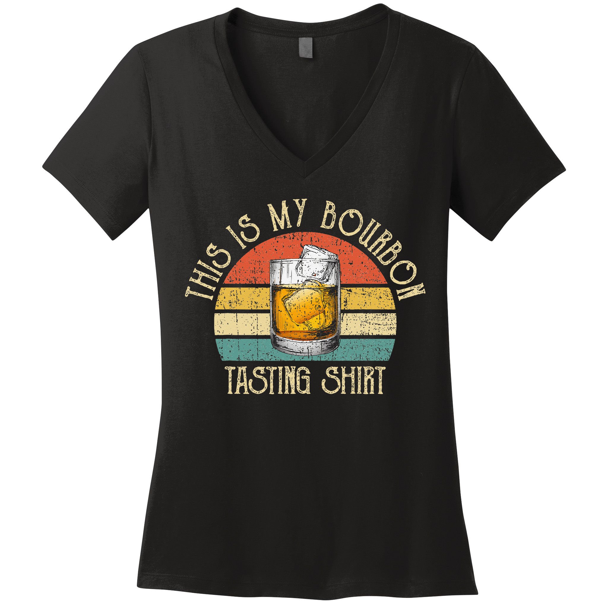 This Is My Bourbon Tasting Bourbon Lover Drinking Gift Women's V-Neck T-Shirt